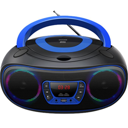 DENVER RADIO PORTATILE TCL-212BT Boombox con lettore CD e display topload BLU