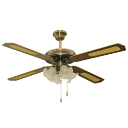 VENTILATORE A SOFFITTO 4 PALE LUCI 130 CM CON TELECOMANDO 3 VELOCITA' LAMPADARIO