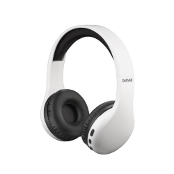 DENVER BTH-240 WH CUFFIA WIRELESS BLUETOOTH CON MICROFONO INCORPORATO FINO A 20 ORE IN RIPRODUZIONE MUSICA