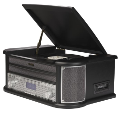 DENVER MRD-51NERO GIRADISCHI RETRO' RADIO DAB CASSETTA USB CD USB-RECORDER DA LP 