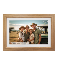 DENVER PFF-1042LW CORNICE DIGITALE 10,1" CON SOFTW FRAME FRONTALE IN LEGNO