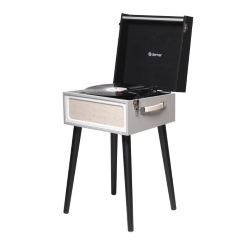 DENVER VPR-250 GIRADISCHI RETRO' AUTONOMO CON RADIO FM, BLUETOOTH E USB PER LA RIPRODUZIONE MP3 AMPLIFICATORI E ALTOPARLANTI INTEGRATI, ligia    