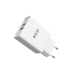 ROVI ST370 travel charger, 2 porte USB, 3.4A, white