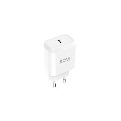 ROVI ST860 TRAVEL FAST CHARGER 1 PORTA TYPE-C, 20W, PD  WHITE