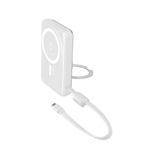 ROVI LX23 POWER BANK 10000 mAh MAGSAFE SILVER CON STAND 22.5W RICARICA VELOCE