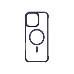 ROVI Cover MagSafe Trasparente con bordi colorati,contorno fotocamera rialzato e angoli rinforzati for iPhone 17 