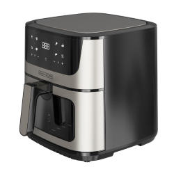 B+D FRIGGITRICE AD ARIA 2000W. DOPPIA RESISTENZA CAPACITÀ ,8 LT. FINO A 1,3 KG. PATATE. FINESTRA DI CONTROLLO COTTURA. COMANDO DIGITALE A SFIORAMENTO. TEMPERATURA REG. 80° - 200°.PADELLA DI COTTURA ANTIADERENTE.