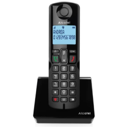 ALCATEL S280 BLACK CORDLESS C/ DISPLAY ILLUMINATO VIVAVOCE 50 MEMORIA 3 TASTI MEM DIRETTI