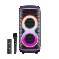 DENVER BPS-370 ALTOPARLANTE BLUETOOTH PER FESTE CON FUNZIONE LUCE E 2 WOOFER DA 6.5"    
