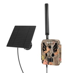 DENVER WSL-8050 FOTOCAMERA PER LA FAUNA SELVATICA CON SENSORE CMOS da 8 MP, CONNETTIVITÀ 4G PER L'APPLICAZIONE TRAIL CAM GOE PANNELLO SOLARE  da 5 W. 