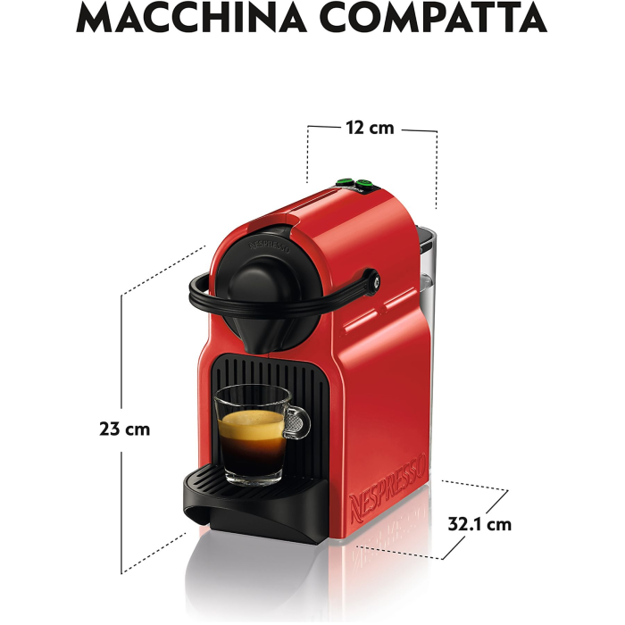 KRUPS XN1005K MACCHINA CAFFE' CAPSULE INISSIA ROSSO NESPRESSO